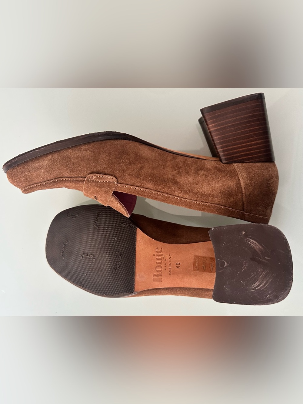 Rouje Paris Women's Brown Suede Loafers - Picture 5 of 5